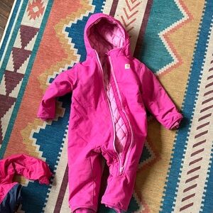 Carhartt Kids Pink Hooded insulated coveralls